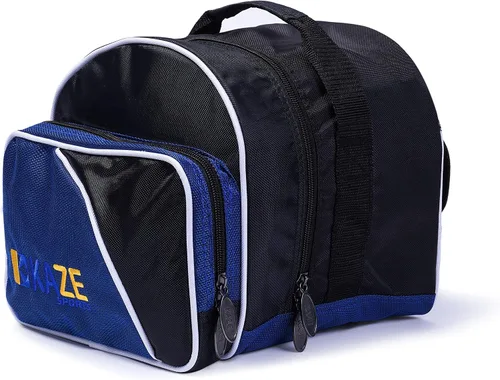Vista 9 de Rodillo de Bolos para 3 Bolas + 1 Bolsa Adicional para 1 Bola de Color a Juego Azul-negro