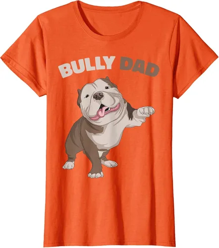 Vista 58 de American Bully Dad Dog Owner Father Funny Men T-Shirt Asphalt Grey