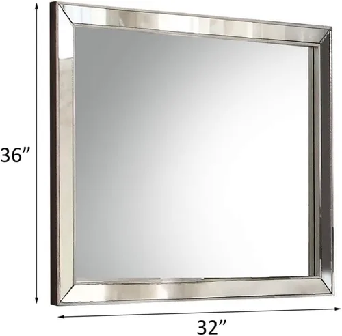 Vista 5 de Acme Espejo rectangular Voeville II en plata
