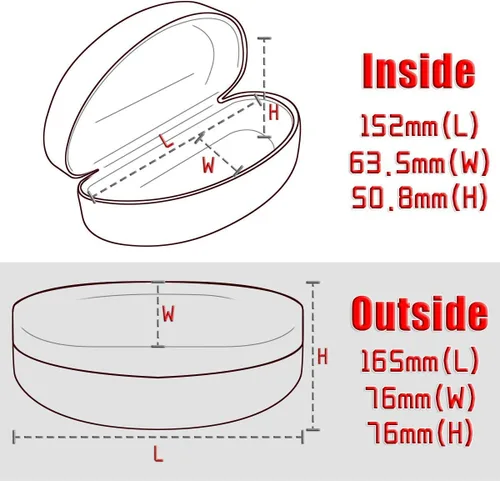 Vista 2 de PG6 FF1 - Funda de piel extra grande para gafas de sol y anteojos de gran