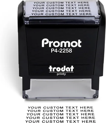 Vista 10 de Promot Sello autoentintado - Sello de goma personalizado de hasta 3 líneas