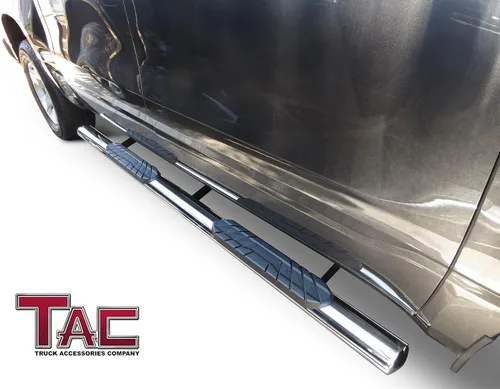 Vista 2 de TAC - Estribos laterales para Ford F150 SuperCrew Cab 2015-2025 y 2022-2025 F150 Lightning EV 2017-2025 F250/350/450/550 Super Duty Crew Cab 4