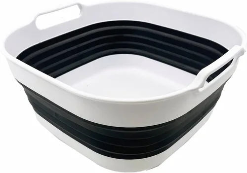 Vista 11 de SAMMART Sartén plegable de 10L (2.64 galones), lavabo plegable, tina portátil para lavar platos, bandeja de almacenamiento de cocina que ahorra