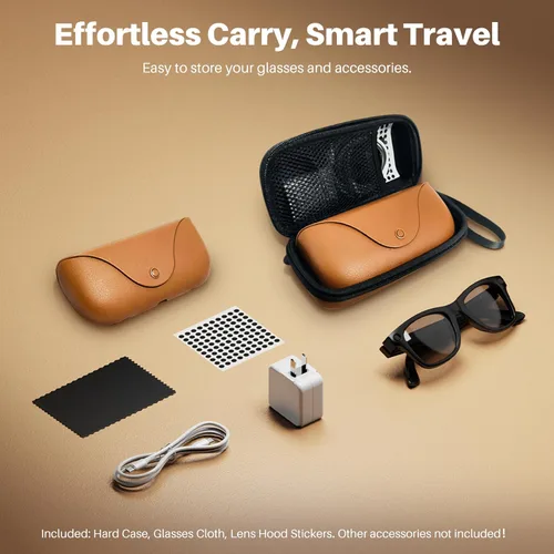 Vista 4 de ByteWave Funda rígida para accesorios Ray-Ban Meta, compatible con Meta Ray-Ban WayfarerSkylerHeadliner, caja de carga y accesorios inteligentes