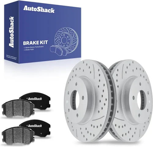 Vista 13 de AutoShack BRK010336134 - Kit de freno delantero de repuesto para Chevrolet Equinox Captiva Sport Saturn Vue Pontiac Torrent FWD con pastillas
