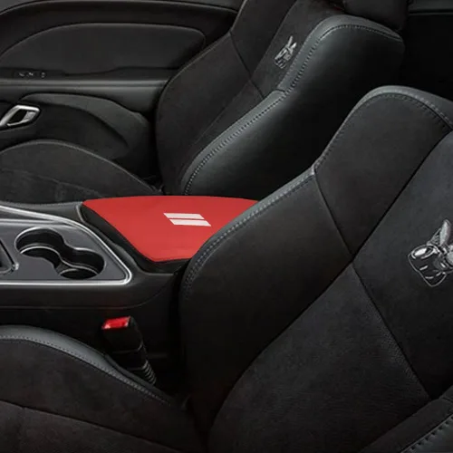 Vista 8 de BOYUER Funda para consola central para Dodge Challenger 2015, 2016, 2017, 2018, 2019, 2020, 2021, 2022, 2023, funda de piel para consola central