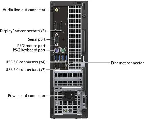 Vista 3 de Dell Computadora de escritorio OptiPlex 7040 SFF, Windows 11 Pro, Core i5-6500, 8 GB de RAM, 256 GB SSD, USB WiFi, USB Bluetooth, mouse y teclado