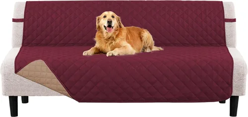 Vista 27 de PrinceDeco Funda de sofá para perros, lavable y reversible, apta para mascotas, resistente al agua, protector de muebles con correas elásticas