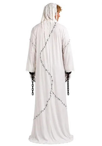 Vista 3 de Disfraz de Fantasma Fantasmal para Hombre con Cadenas Multicolor