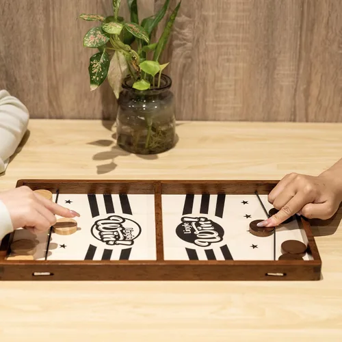 Vista 4 de Juego de disco de cabestrillo – Juego de mesa de madera maciza de 16.5 pulgadas, lujoso juego de disco de eslinga para noches familiares o fiestas