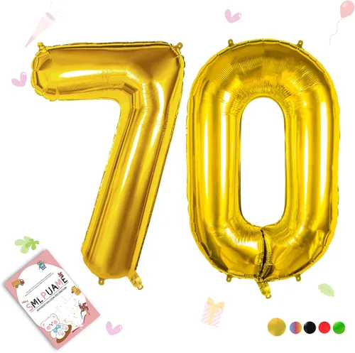 Vista 145 de Globos grandes de 40 pulgadas de números del 0 al 9, globos numéricos para decoración de fiesta de cumpleaños, globos de helio de aluminio