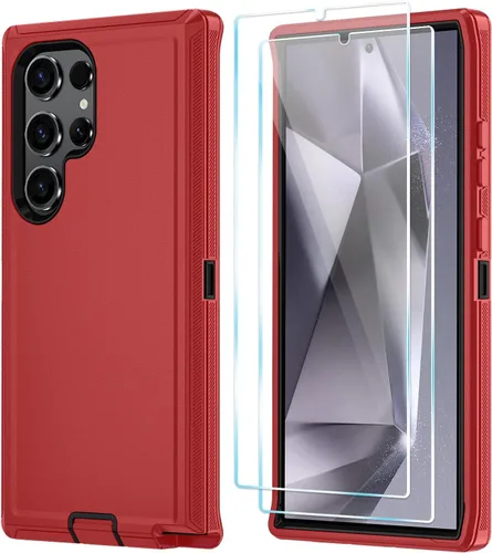 Vista 73 de ONOLA Funda compatible con Samsung Galaxy S24 Ultra con protector de pantalla HD, resistente a los golpes y a las caídas, funda de 3 capas