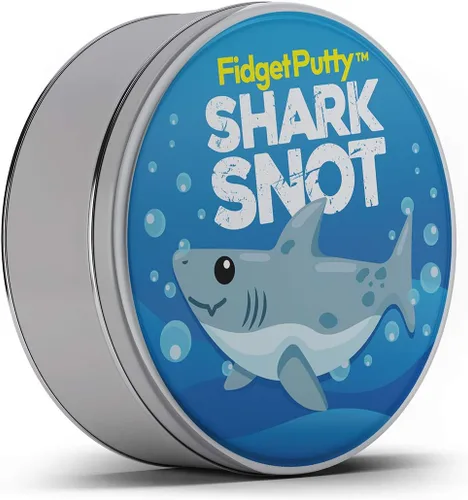 Vista 7 de Shark Snot Therapy Putty - Divertida masilla de alivio del estrés de humor de tiburón para adultos, masilla de escritorio azul novedosa para amantes