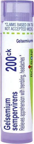 Vista 12 de Boiron Gelsemium Sempervirens 30C para aprehensión con temblores y dolor de cabeza - 80 pellets