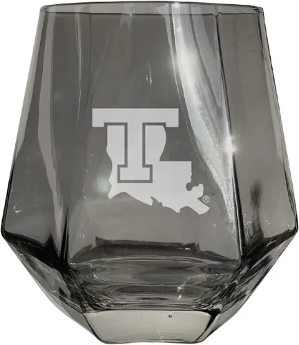 Vista 5 de Louisiana Tech Bulldogs - Copa de vino grabada con corte de diamante, sin tallo, 11.5 onzas, transparente, producto universitario con licencia