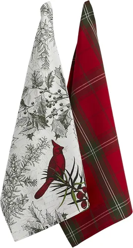 Vista 10 de DII Juego de toallas de cocina navideñas, paños de cocina florales para hornear, limpiar, entretenimiento y cocinar, 18 x 28 pulgadas, ramas