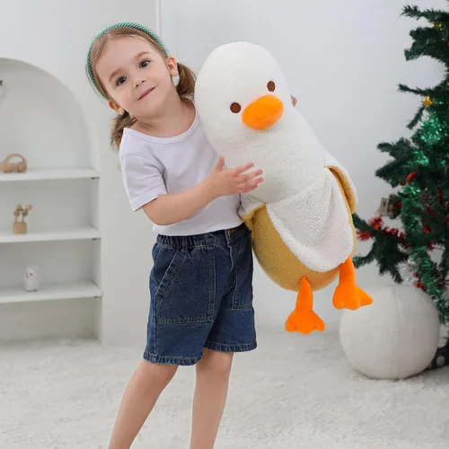 Vista 5 de OurHonor Peluche de pato de plátano de 19.6 pulgadas, bonito peluche de plátano, regalo para niñas, niños, novias, adultos, decoración de habitación