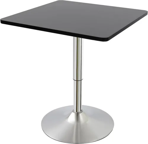 Vista 7 de Mesa de bar, mesa de bar cuadrada, para bebidas, café, mesa moderna, altura ajustable, mesa giratoria de 360°, mesa de cóctel alta, mesa de bistró