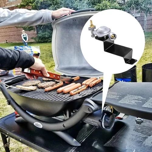 Vista 6 de Uniflasy 80476 Regulador de válvula de parrilla de gas para parrillas de gas Weber Q2000, Q2200 y Q200 Q220 Series 396001 396002 566001 566002