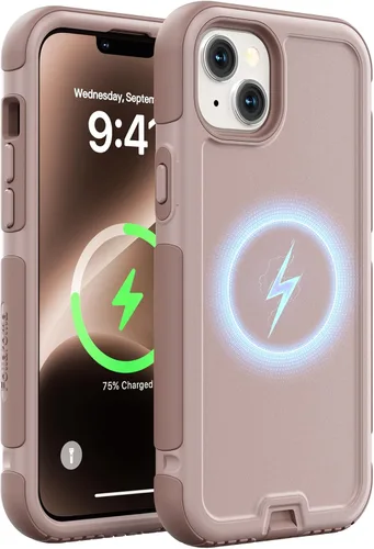 Vista 12 de Follaroma Funda para iPhone 14, compatible con MagSafe, resistente a prueba de golpes, protección anticaídas, cubierta magnética de doble capa