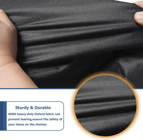 Vista 5 de Cubierta de Estante de Almacenamiento, Para Exteriores Extra Resistente 600D 30''An x 14''Pr x 62''Al, Cubiertas de Estante Impermeables y a Prueba