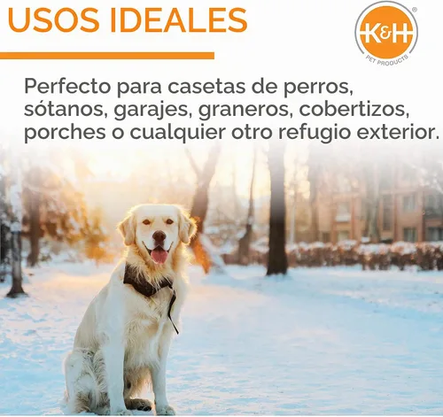 Vista 7 de K&H - Almohadilla calefactora para perros Lectro-Kennel, lista de seguridad