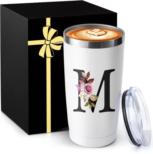 Vista 24 de Taza de café aislada de 20 onzas con tapa de acero inoxidable a prueba de derrames y fugas, pesada, grande, reutilizable, térmica, para viajes