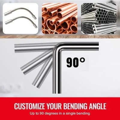 Vista 4 de Happybuy Dobladora de tubos de tubo, 1/4"-7/8" OD Trinquetadora de trinquete, 90° adelante/reversa, 7 matrices, cortador de tuberías para HVAC, Aire