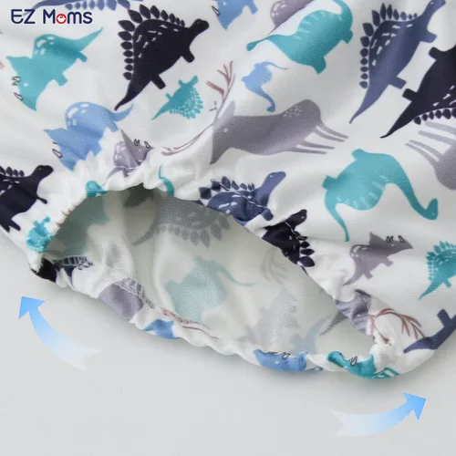 Vista 2 de EZ Moms Paquete de 6 unidades de ropa interior de plástico suave para niños pequeños, funda de pañales reutilizable para bebé, fundas de ropa
