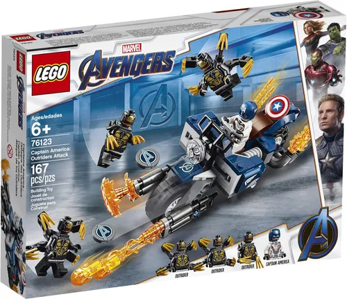 Vista 4 de LEGO Marvel Avengers Capitán América: Outriders Attack 76123 Kit de construcción (167 piezas)