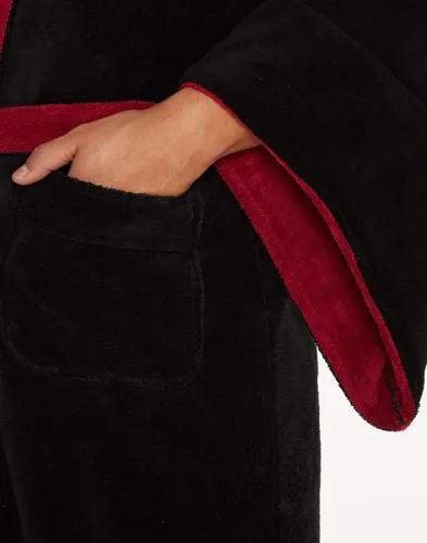 Vista 4 de Harry Potter Bata con capucha de forro polar para adultos talla única Unitalla