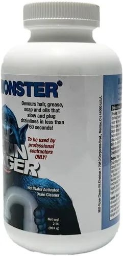 Vista 3 de Blue Monster Drain Banger - Limpiador de drenaje de 2 libras, paquete de 2