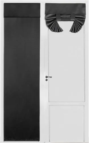 Vista 31 de PI Cortina Opaca para Puerta, Sombra de Privacidad que se Ata con Aislamiento Térmico, Cortina de Puerta Pequeña para Aula/Puerta Corredera/Puerta