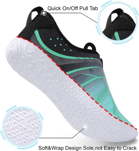 Vista 2 de Spesoul Zapatos acuáticos transpirables de secado rápido para mujer y hombre, calcetines acuáticos suaves para senderismo, natación, playa, surf