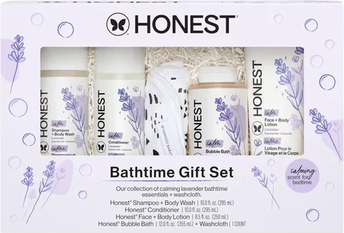 Vista 12 de The Honest Company Set de regalo para la llegada del bebé, esenciales para recién nacidos, caja de bienvenida, pañales, toallitas, cuidado personal