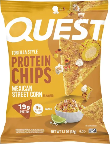Vista 15 de Quest Nutrition Chips de proteína, barbacoa, 0.78 oz de proteína, 0.11 oz de carbohidratos netos, 130 cals, bolsa de 1.1 onzas, 1 unidad, alto