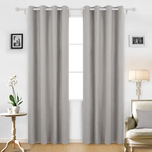 Vista 15 de Deconovo Curtains cortinas de ventana recicladas de algodón para sala de estar
