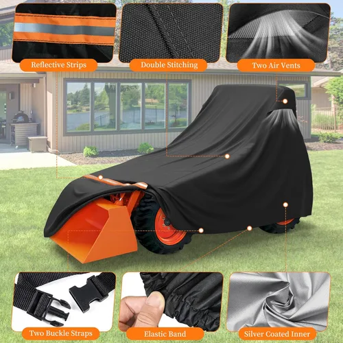 Vista 3 de STARTWO Cubierta Completa para Tractor Impermeable de Servicio Pesado, Universal se Adapta a la Mayoría de Tractores Utilitarios Compactos