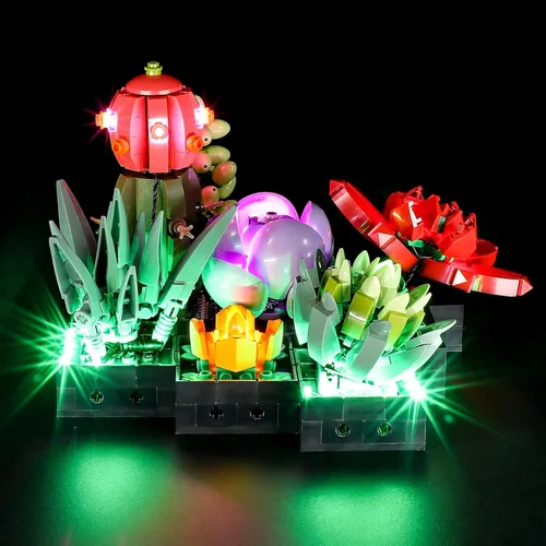 Vista 9 de BRIKSMAX Kit de iluminación LED para LEGO-10309 Suculentas (no incluye el set de Lego) - Compatible con modelo de bloques de construcción Lego
