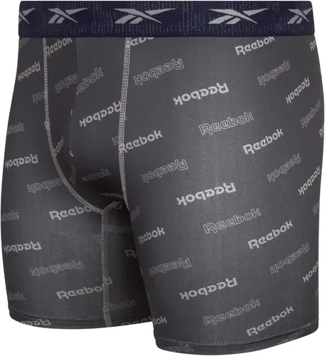 Vista 5 de Reebok Calzoncillos tipo bóxer para hombre Paquete de 8 calzoncillos deportivos de rendimiento suave para hombre con bolsa de contorno
