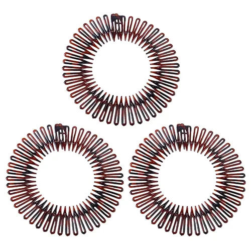 Vista 10 de Soft 'N Style Diademas flexibles elásticas para mujeres (3 unidades, color negro)
