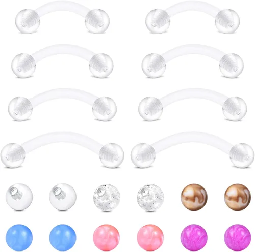 Vista 6 de Longita Anillos de ombligo transparentes Anillos de ombligo de plástico Anillos de ombligo de plástico para cirugía deportiva
