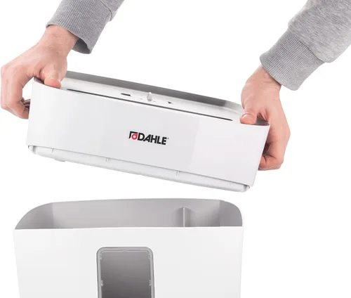 Vista 7 de Dahle PaperSAFE PS 100 - Trituradora de papel, sin aceite, protección contra atascos, nivel de seguridad P-4, 5 hojas máximas, grapas