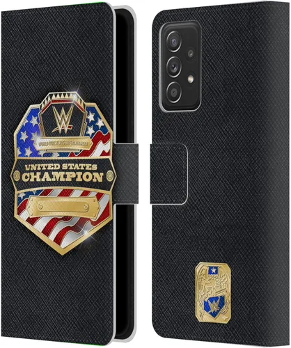 Vista 319 de Head Case Designs Officially Licensed WWE Cruiserweight Champion Title Belts Leather Wallet Case Compatible with Samsung Galaxy A07 4G Campeón