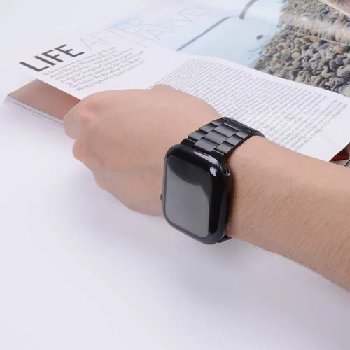 Vista 6 de Wolait Compatible con Apple Watch Band de 1.929 in 1.811 in 1.772 in 1.732 in 1.654 in 1.496 in 1.575 in 1.614 in, correas de acero inoxidable