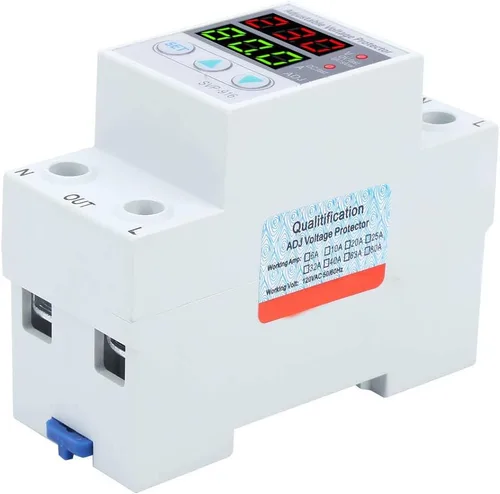 Vista 9 de Walfront SVP‑916 100‑130VAC Protector de voltaje ajustable sobre y bajo voltaje Protector de retardo de plástico Protector de reinicio de retardo 40A
