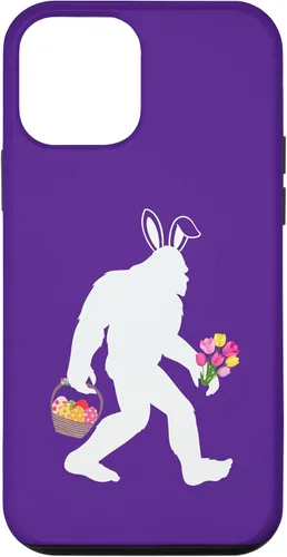 Vista 12 de Funda para iPhone 15 Easter Bigfoot Yeti Funny Sasquatch Egg Scavenger