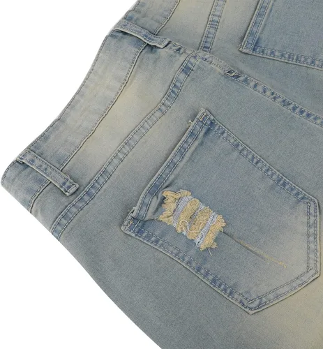 Vista 4 de CHERALKEST Jeans de mezclilla ajustados para hombre