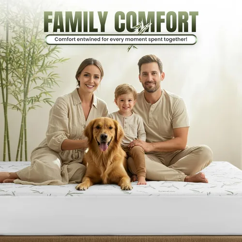Vista 4 de Utopia Bedding Protector de colchón impermeable tamaño individual XL, viscosa hecha de bambú 200 GSM, se adapta a 15 pulgadas de profundidad Blanco