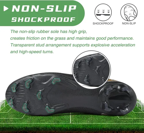 Vista 2 de CBUSTER Soccer Cleats Mens Outdoor Indoor Soccer Shoes Women for Big Boy AGTF